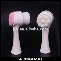 3D Double Side Multifunctional Face Brush Silicone Skin Cleaner Face Washing Machine Exfoliator with Bamboo Charcoal Hair